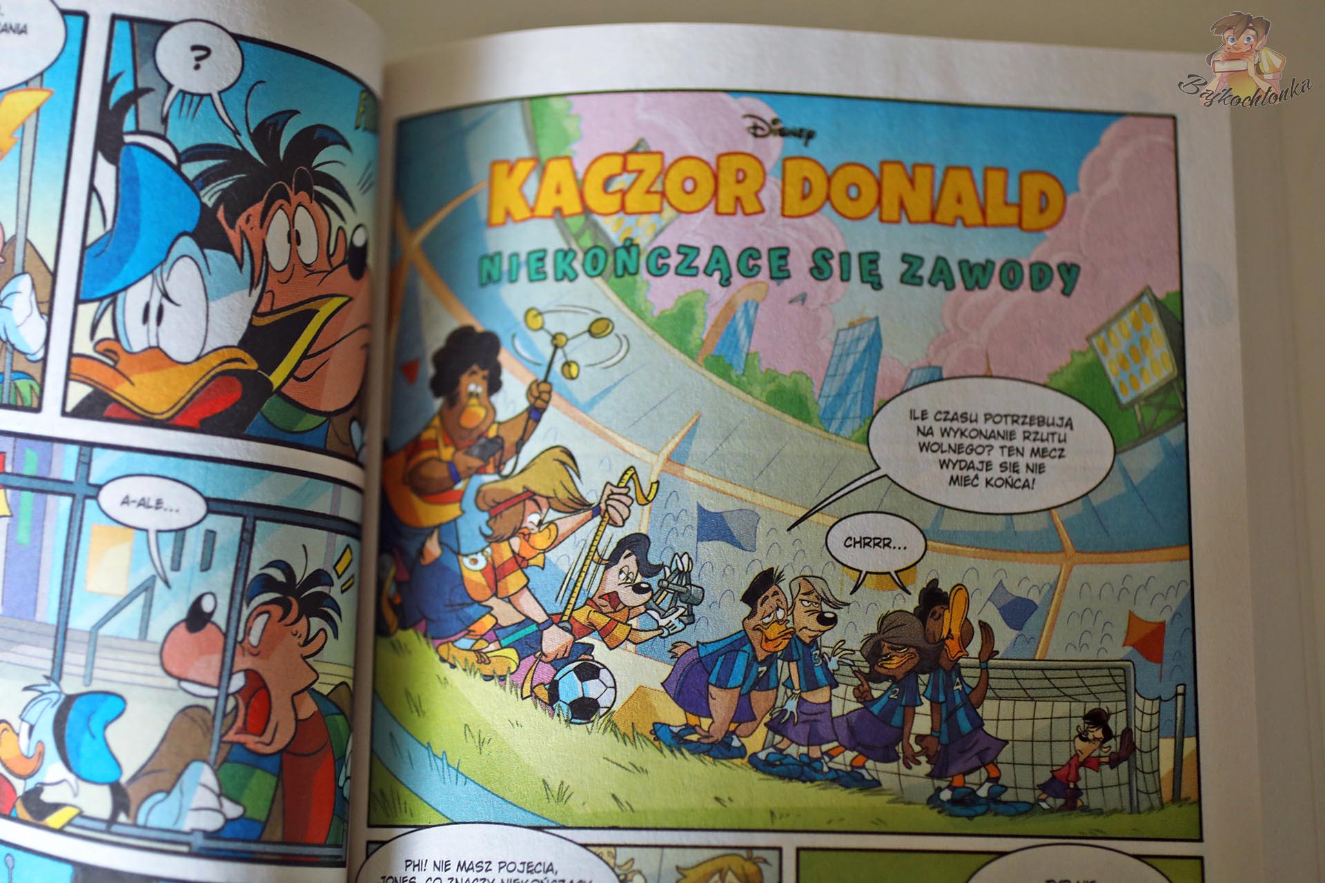 Plansza komiksu Niekończące się zawody z tomu Dawaj, Donald, dawaj!