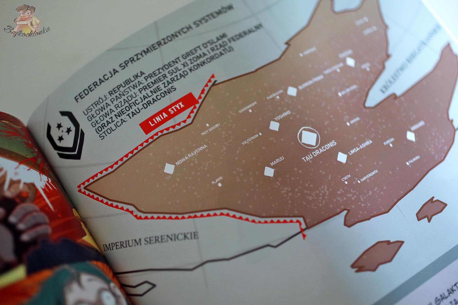 Mapa Federacji Sprzymierzonych Systemów w komiksie Iskry. Tom 5. Wielkie rzeczy