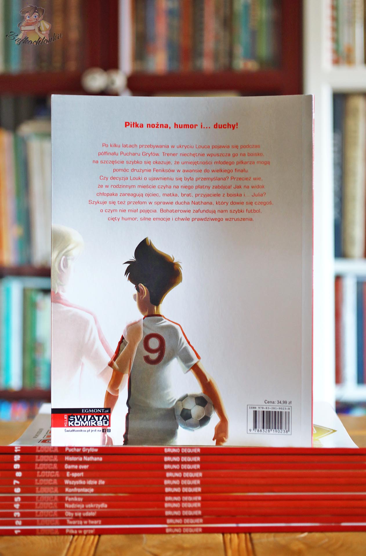 Tył okładki komiksu Louca. Fenomenalny. Tom 12 wydawnictwa Egmont