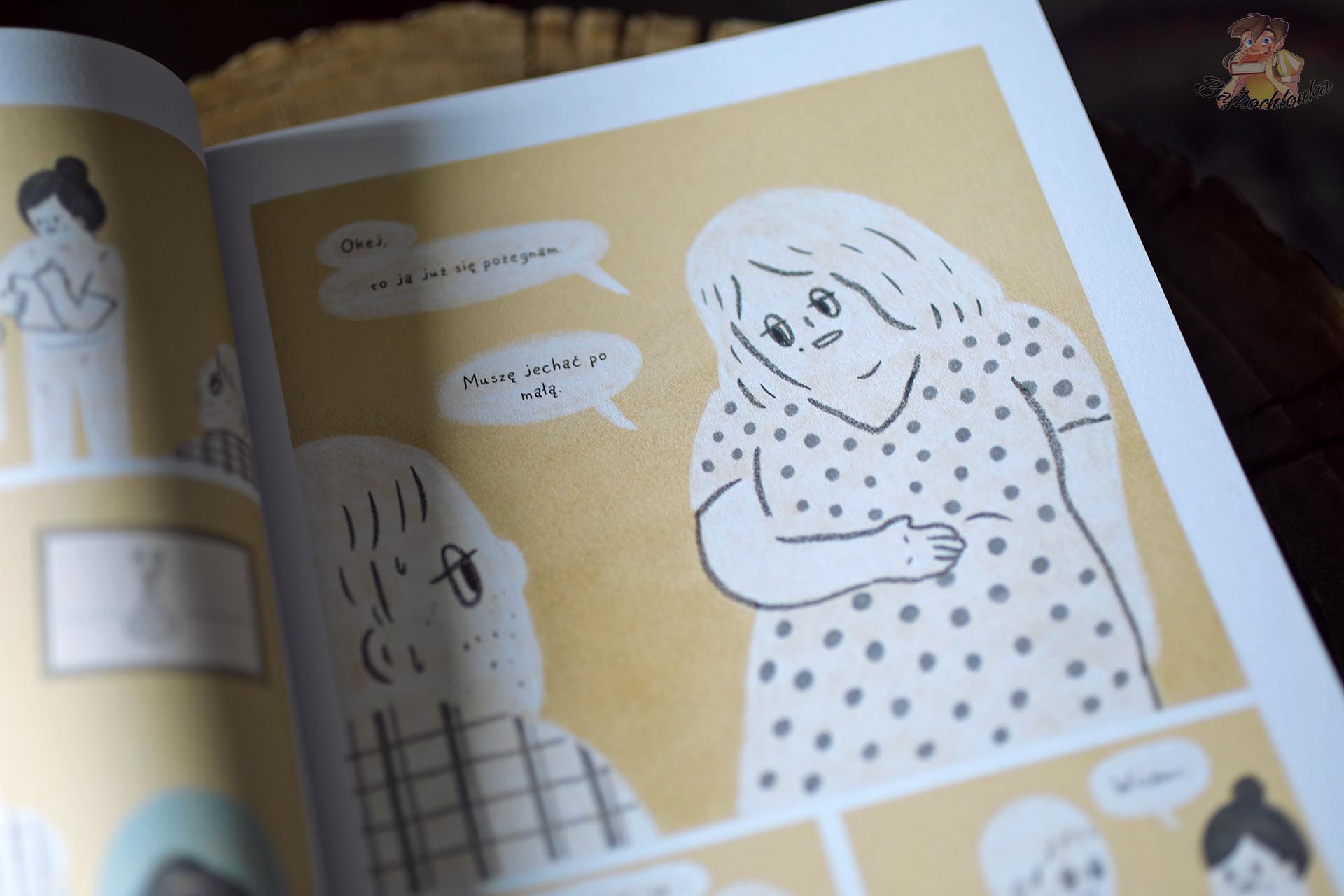 Siostra głównego bohatera na jednej z plansz komiksu „Wyprawa do wariatkowa”