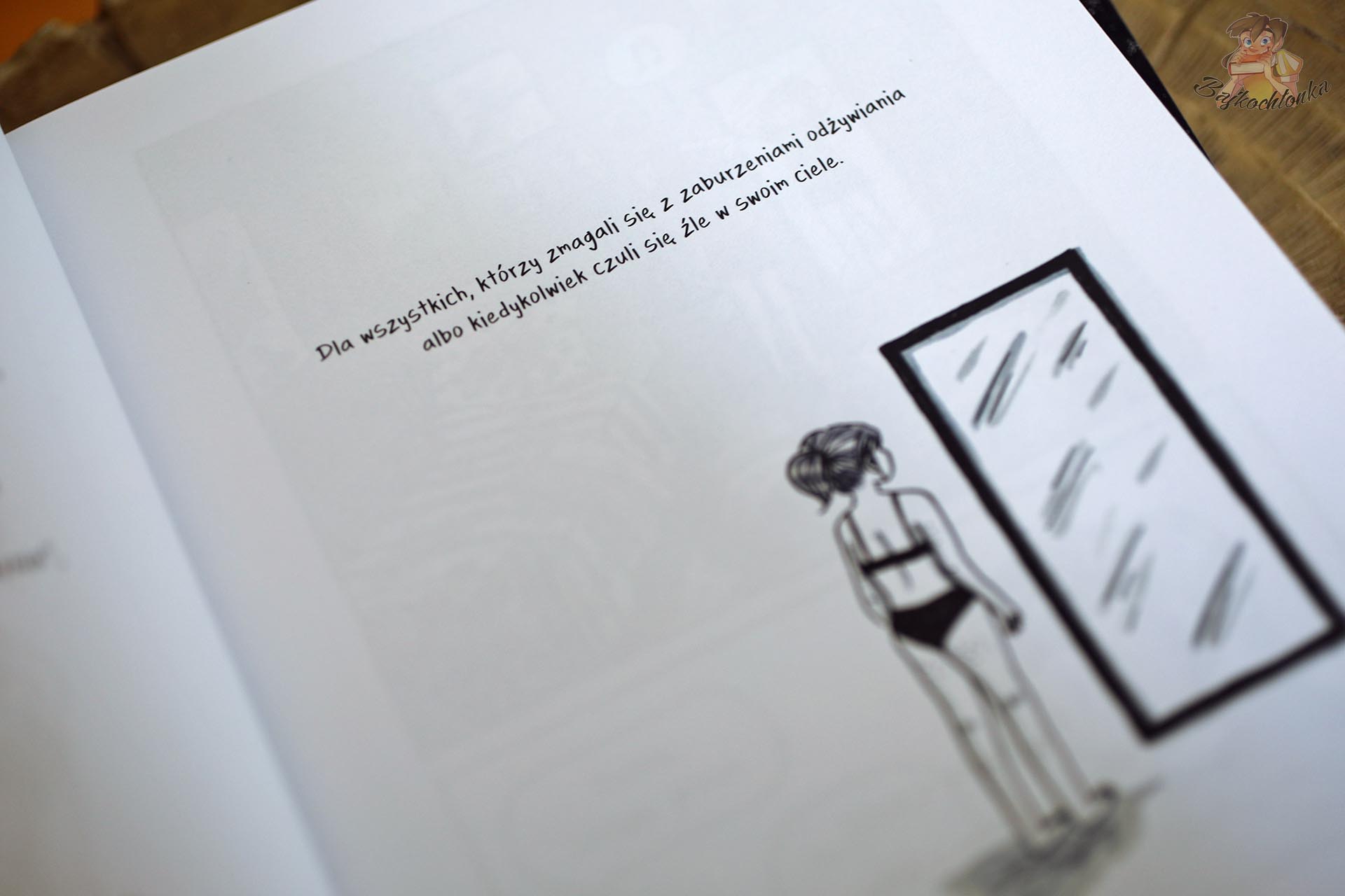 Dedykacja z komiksu Debbie Tung dla osób zmagających się z zaburzeniami odżywiania lub negatywnym obrazem własnego ciała
