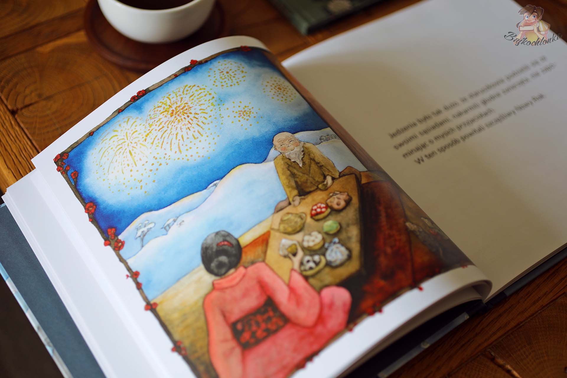 Ilustracja z baśni Kapelusze Jizō w książce Japońskie bajki dla dzieci II