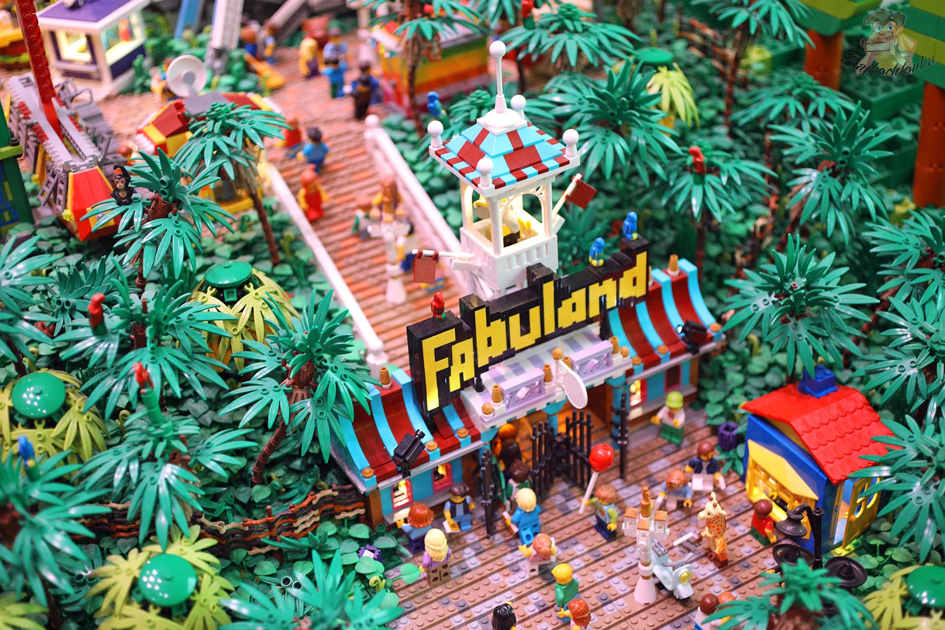 Rozbudowana ekspozycja LEGO Fabuland prezentowana w LEGO House w Billund