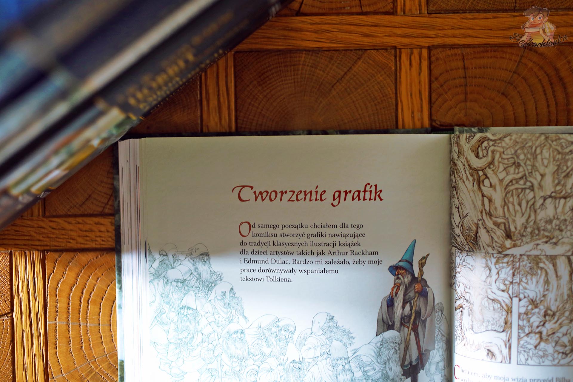 Szkice i materiały o tworzeniu ilustracji do powieści graficznej Hobbit