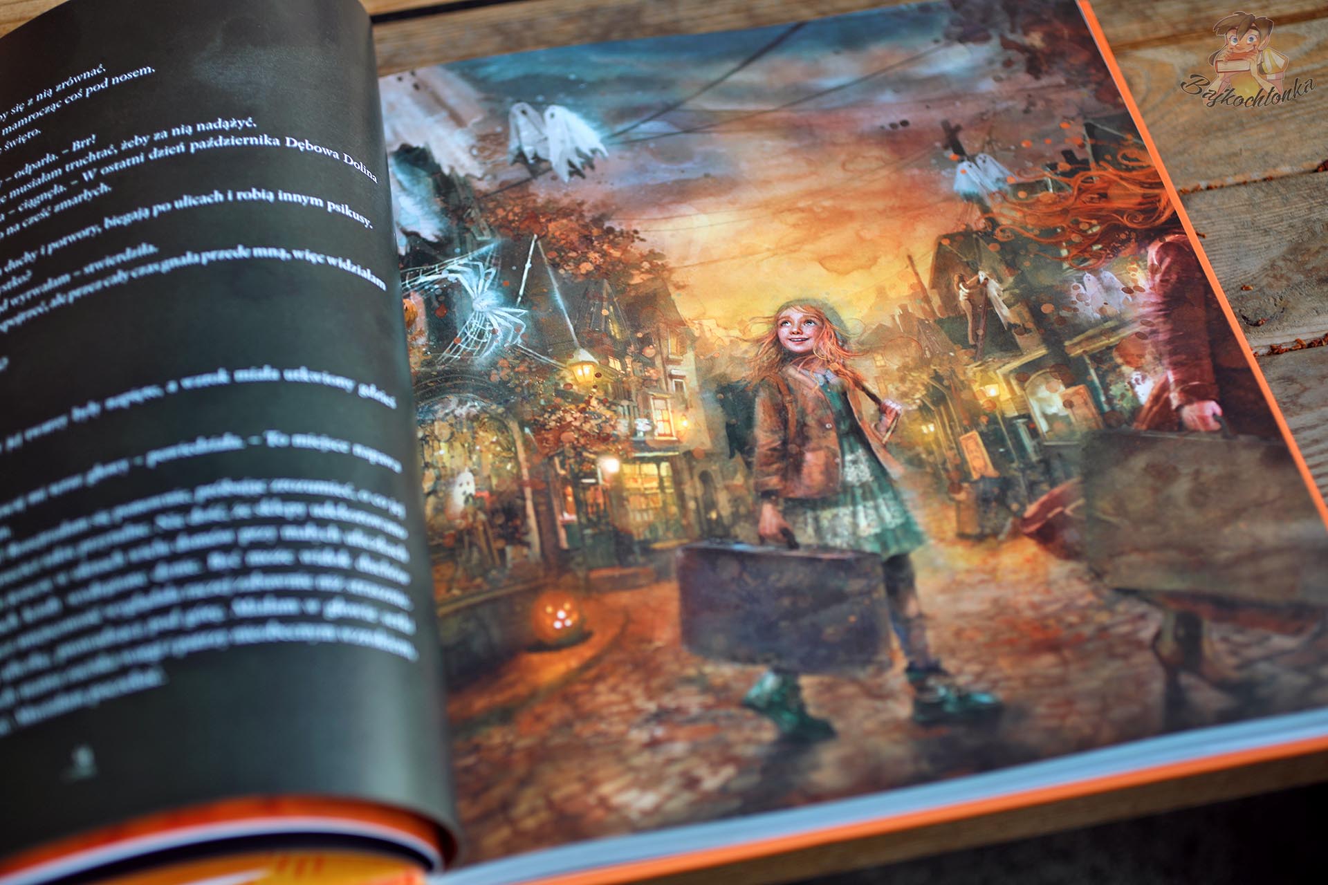 Isabella podczas Święta Duchów na ilustracji z książki Królowa Piorunów