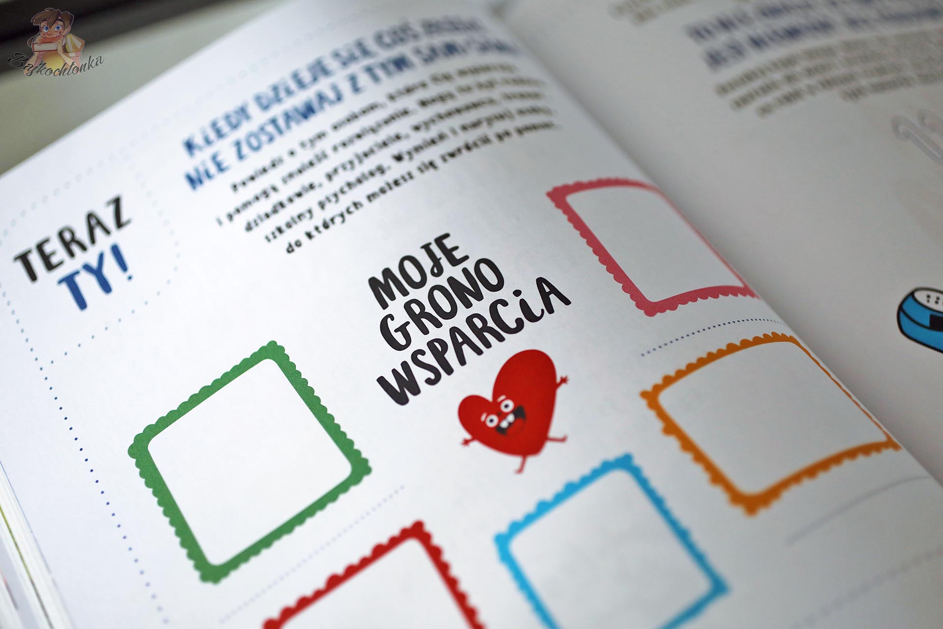 Ćwiczenie Moje grono wsparcia w książce Nie daj się, Pinku! dla dzieci