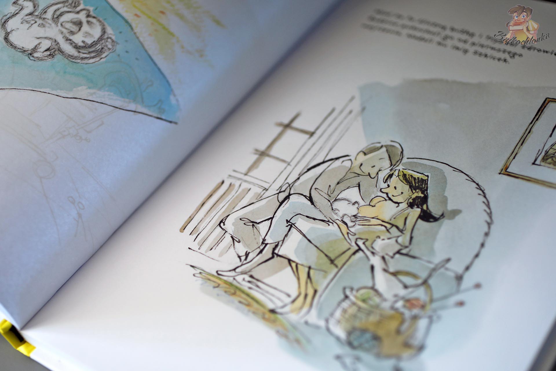 Ilustracja rodziców Szkicka w książce Jacquesa Goldstyna