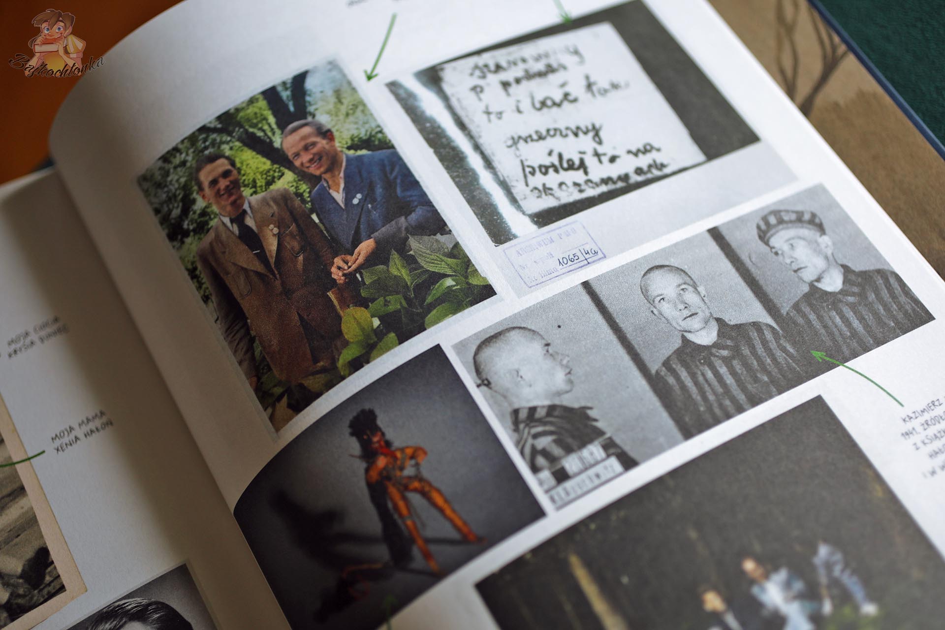 Archiwalne fotografie Kazimierza Hałonia w obozowym pasiaku oraz rodzinne dokumenty zamieszczone w komiksie Czy tutaj śpiewają ptaki?Archiwalne fotografie Kazimierza Hałonia w obozowym pasiaku oraz rodzinne dokumenty zamieszczone w komiksie Czy tutaj śpiewają ptaki?